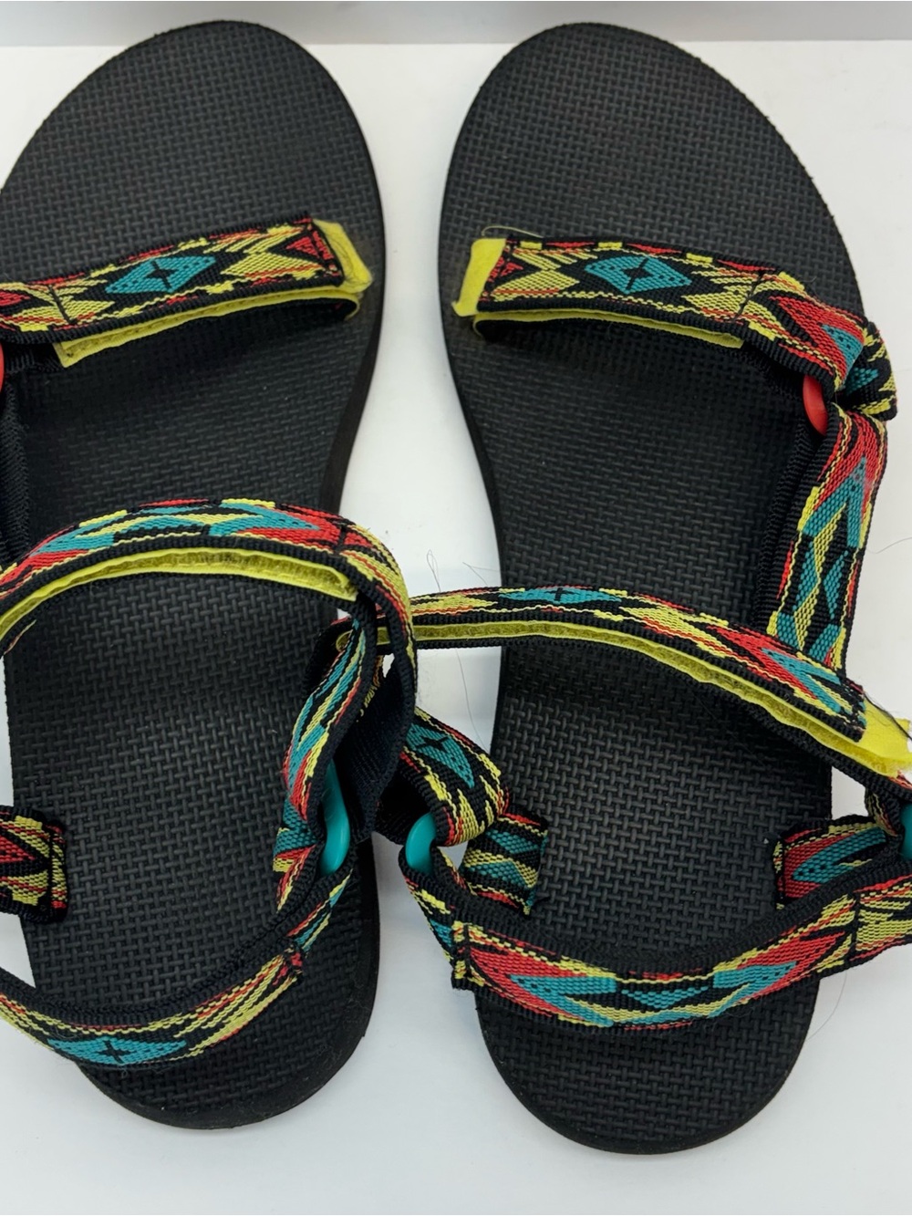 Teva Original Universal Women’s Sandals Diamond Aurora Print Sz 10 Boho Colorful - Picture 5 of 7